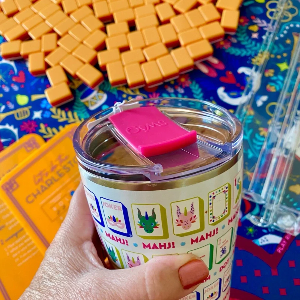 NWT SWIG LIFE Mahjong 32-ounce INSULATED STAINLESS STEEL TUMBLER - Picture 1 of 5